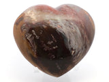 View of Madagascar Petrified Wood Heart with Lucite Stand