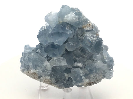 View of Celestine Crystal Specimen from Madagascar with Lucite Stand