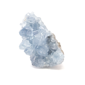 View of Celestine Crystal Specimen from Madagascar with Lucite Stand