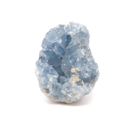 View of Celestine Crystal Specimen from Madagascar with Lucite Stand