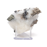 Silver Mineral on Quartz Matrix with Lucite Stand