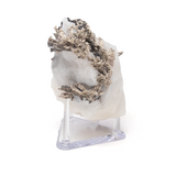 Silver Mineral on Quartz Matrix with Lucite Stand