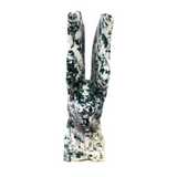 Moss Agate Eagle Carving
