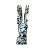 Moss Agate Eagle Carving
