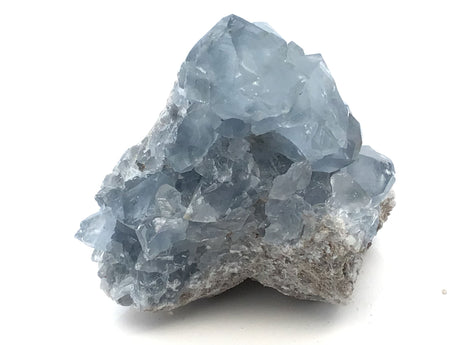 View of Celestine Crystal Specimen from Madagascar with Lucite Stand