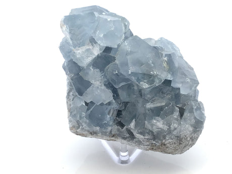 View of Celestine Crystal Specimen from Madagascar with Lucite Stand