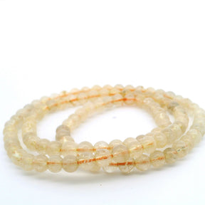 View of Golden Rutile Quartz Beaded Necklace - 6mm Rounds