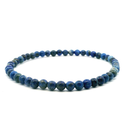 View of Lapis Lazuli Beaded Bracelet - 4mm Rounds