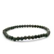 View of Pyrite Beaded Bracelet - 4mm Rounds