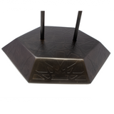Blue Barite Crystal Specimen from Morocco on Etched Spinning Metal Stand - Hexagon