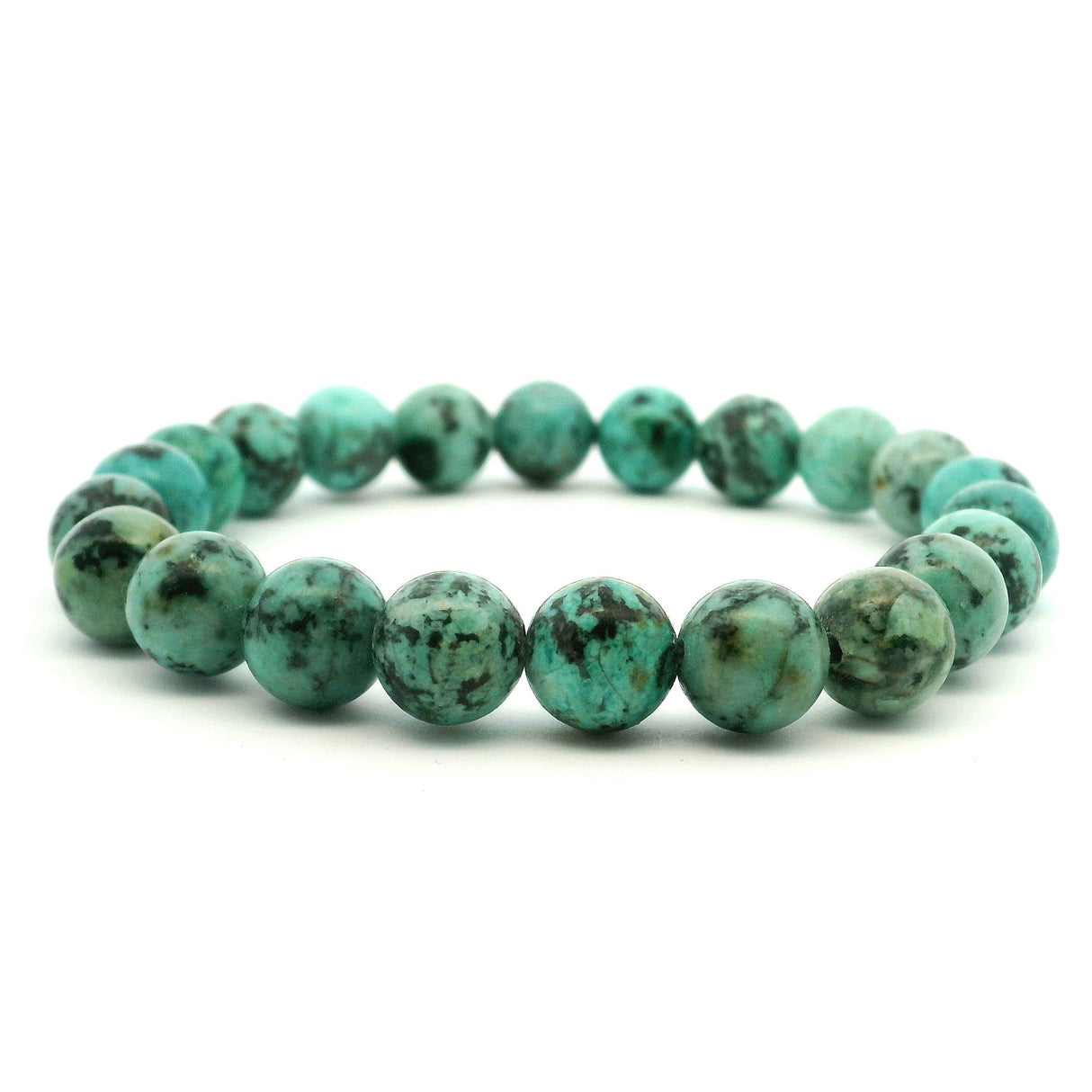 View of Africa Turquoise Beaded Bracelet - 8mm Rounds