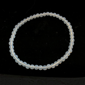 View of Opalite Beaded Bracelet 4mm Rounds
