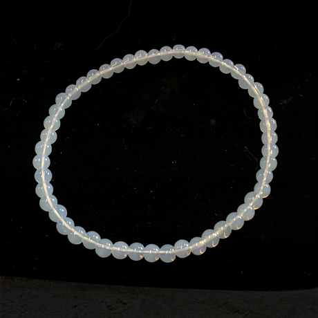 View of Opalite Beaded Bracelet 4mm Rounds