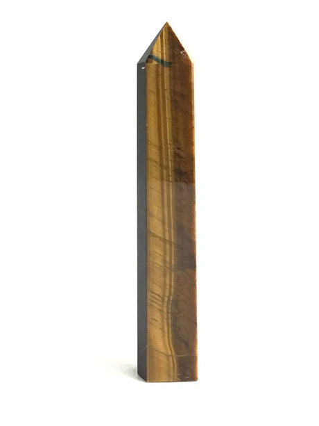 View of A+ Blue & Yellow Tigers Eye Tower Obelisk