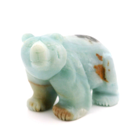 View of Amazonite Bear Carving