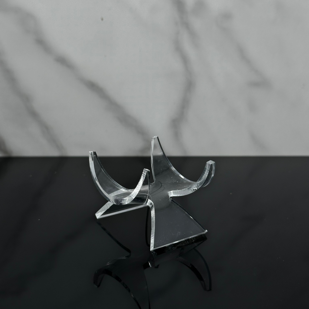 Acrylic Heart Stand - Low Angled Small