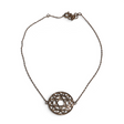 Rare Earth Gallery sterling silver heart chakra choker with rose gold overlay and sacred geometry pendant