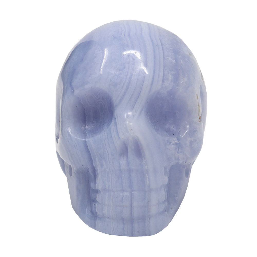 Blue Lace Agate Skull