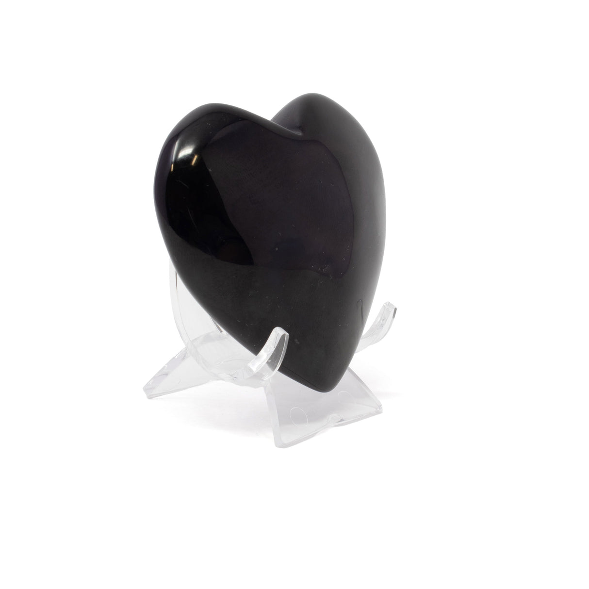 Rainbow Obsidian Heart on Lucite Stand