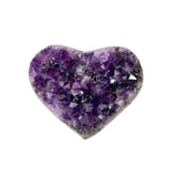 Amethyst Druze Heart in Lucite Cradle Stand