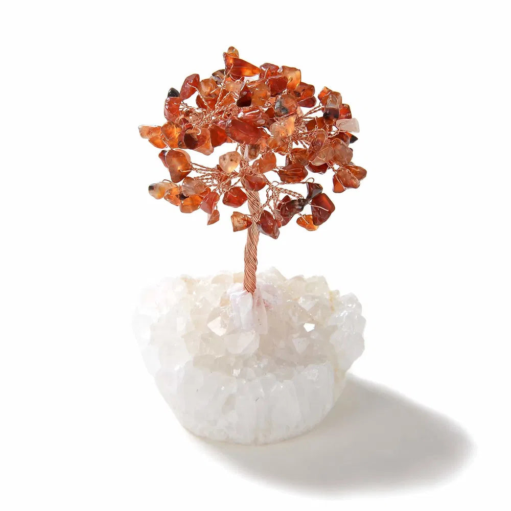Beaded Gemstone Crystal Tree