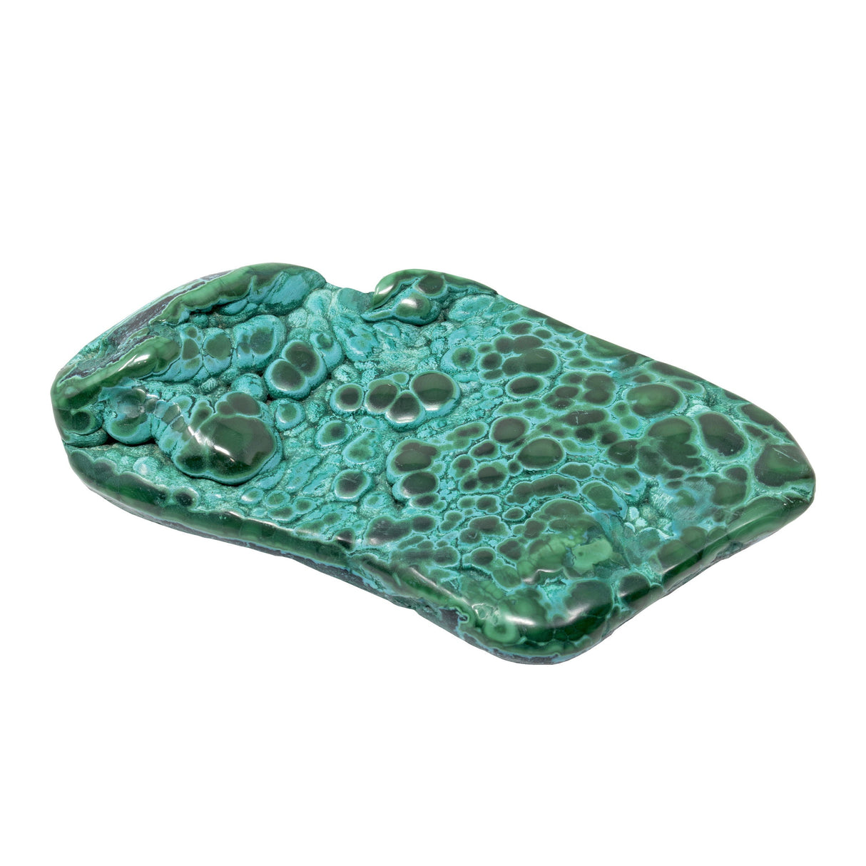 Chrysocolla Malachite Freeform Polished - Covered in "Eyes" on Lucite Stand