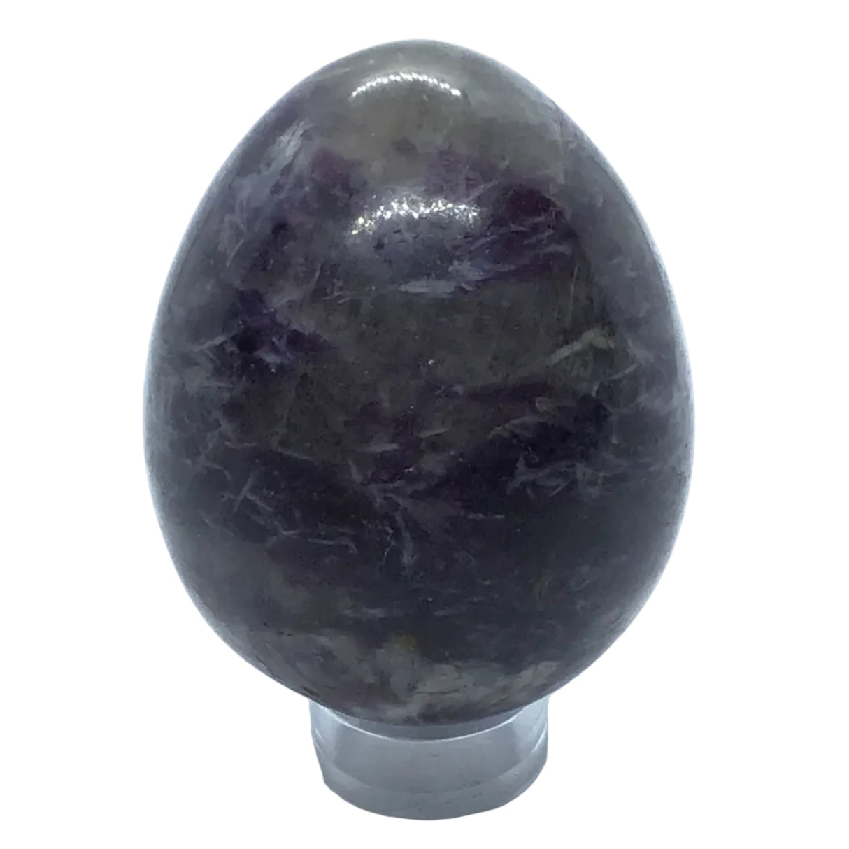 Lepidolite Egg on Lucite Stand