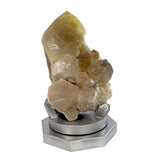 Rutile Quartz Cluster on Custom Rotating Artisan Stand