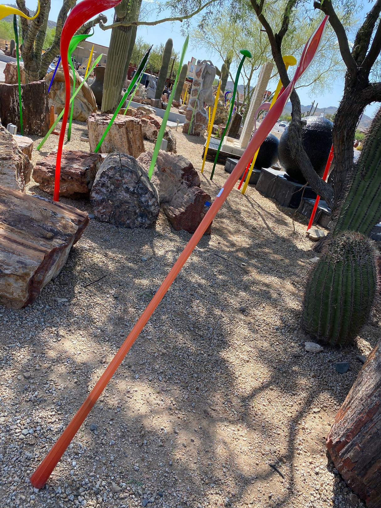 Br - Outdoor Orange Glass Twist