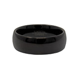 8mm Tungsten Ring - Black High Polish Domed