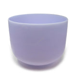 Amethyst quartz crystal singing bowl, frosted purple, 10-inch, product view on white