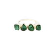 View of Emerald Ring -4 Nuggets East\/west Setting Sz6