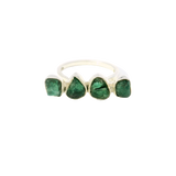 View of Emerald Ring -4 Nuggets East\/west Setting Sz6