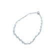 Rare Earth Gallery 8-inch bracelet featuring faceted quartz crystal beads linked by a delicate silver chain