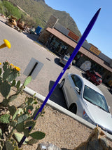 Outdoor Blown Glass Spear - Blue