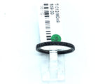 Titanium ring, 2mm black IP plated band with white CZ pave set across half