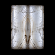 Rare Earth Gallery bookmatched Tehuacan Amber Onyx panels with symmetrical golden veining backlit for a glowing effect.