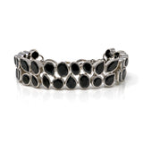 Black Spinel Bracelet -Faceted with Hollow Under Carriage