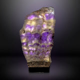 Chevron Amethyst Slice Table Lamp Pair- Horizontal Banding