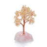 Gemstone Beaded Crystal Tree On Rose Quartz Base