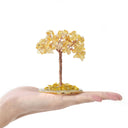 Gemstone Beaded Crystal Trees On Agate Slice Base