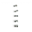 Rare Earth Gallery faceted 2mm round labradorite stud earrings in a delicate prong setting on a white background