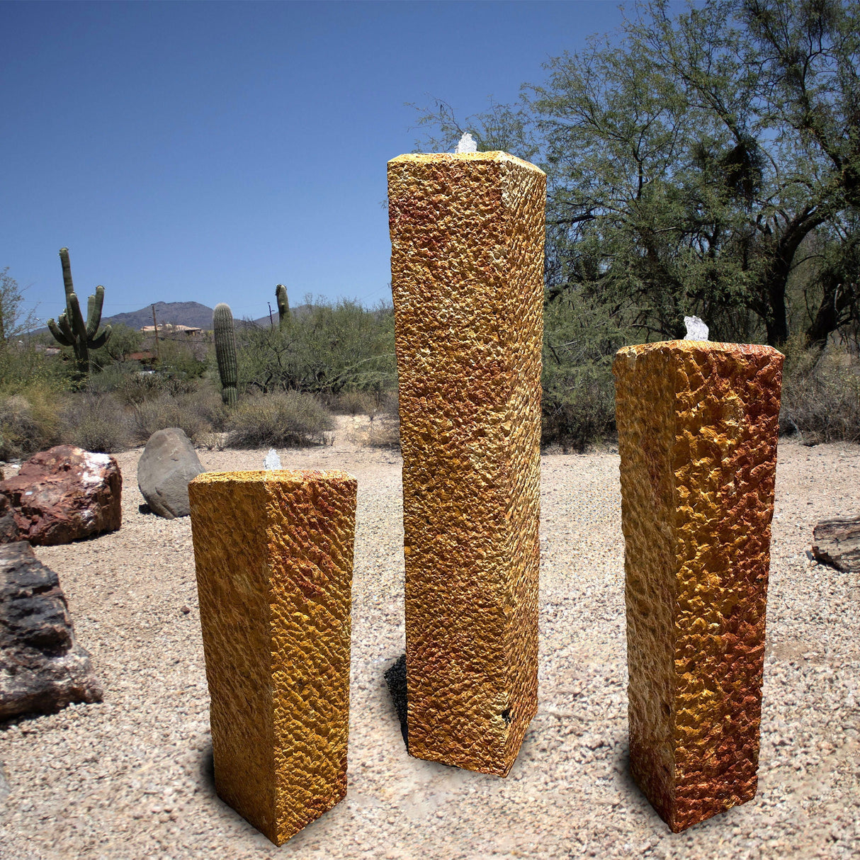 Carmel Travertine Fountain Set