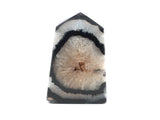 Black Agate Tower Point - Cut & Polished with Druze