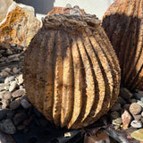 Beige Travertine Barrel Cactus Fountain - Small Carving