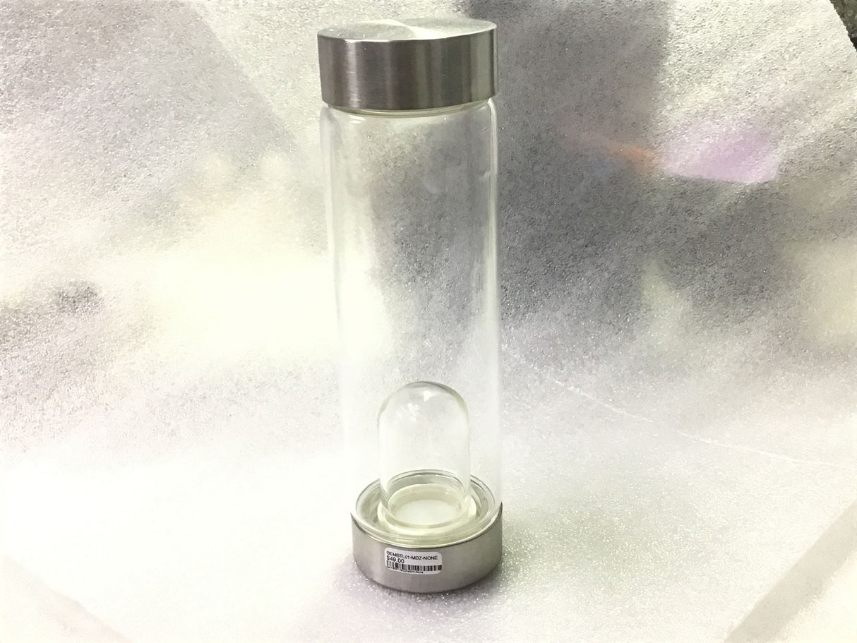 Crystal Water Bottle With Dome