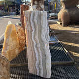 Yellow Zebra Onyx Fountain - Tapered Block with 3 Cuts & Pin