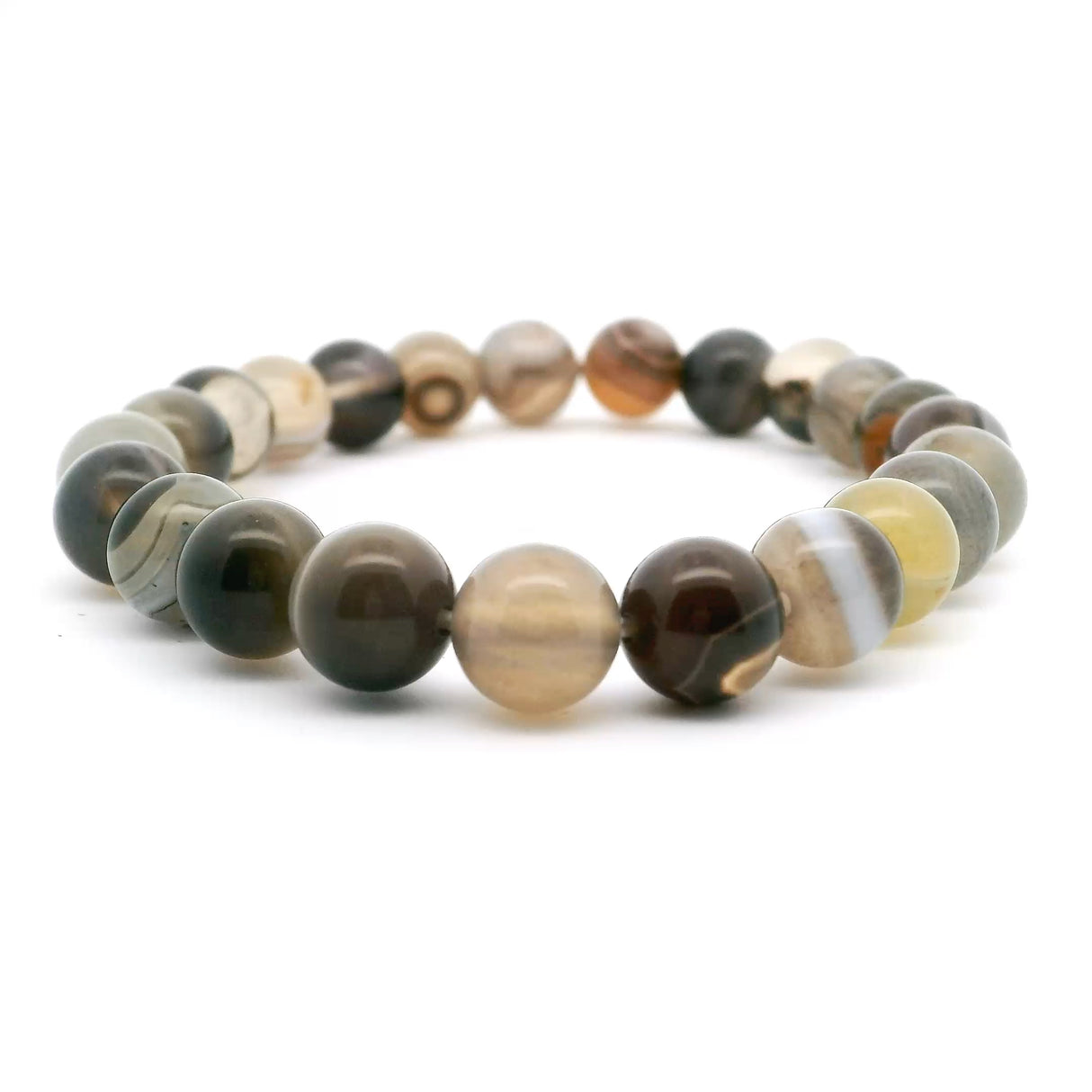Botswana Agate 8mm Beaded Bracelet