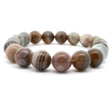 Botswana Agate Beaded Bracelet 10mm Rounds