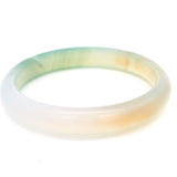 Milky Agate Bangle Bracelet